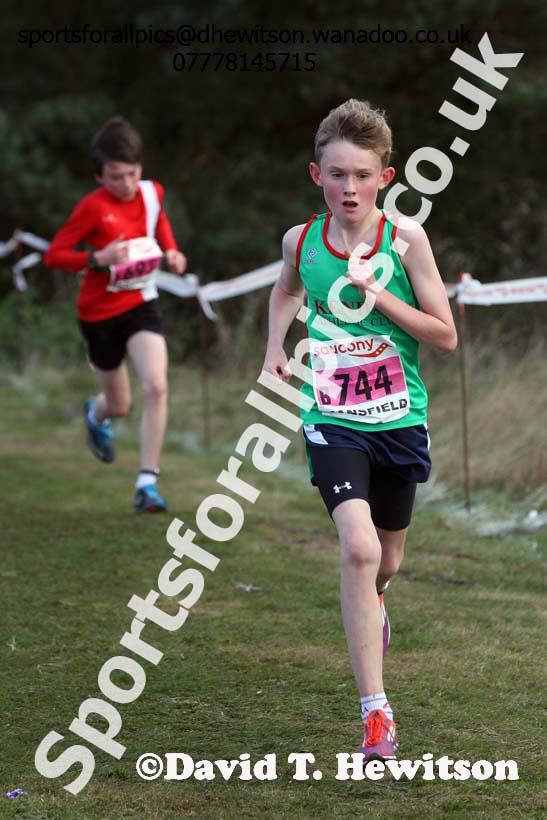 Boys under-13s, 2016 National Cross Country Relays, Berry Hill Park, Mansfield. Photo: David T. Hewitson/Sports for All Pics
